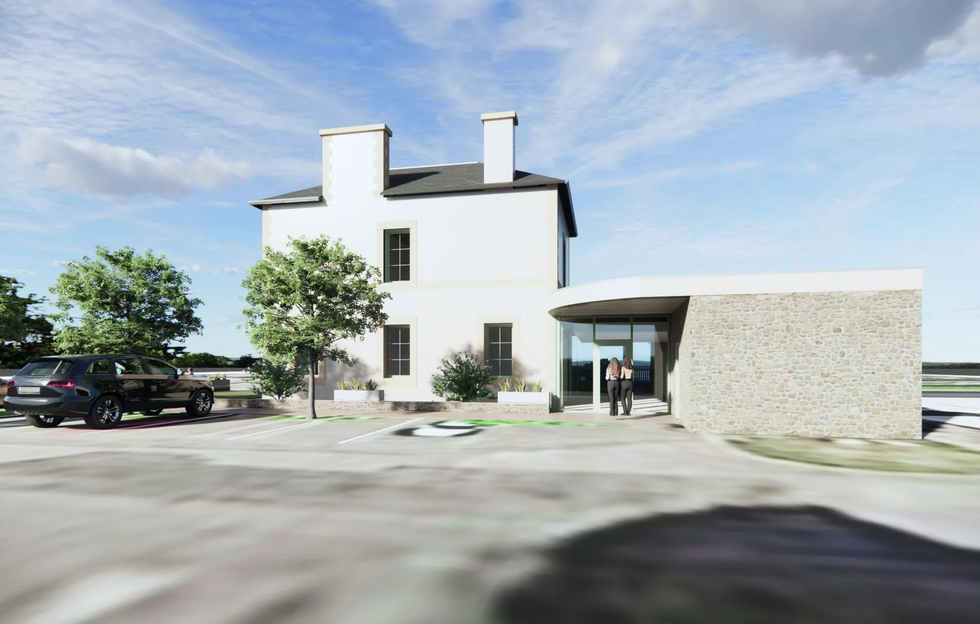 Réhabilitation et extension d'une mairie à Épiniac — Vincent Souquet Architecture — photo 1
